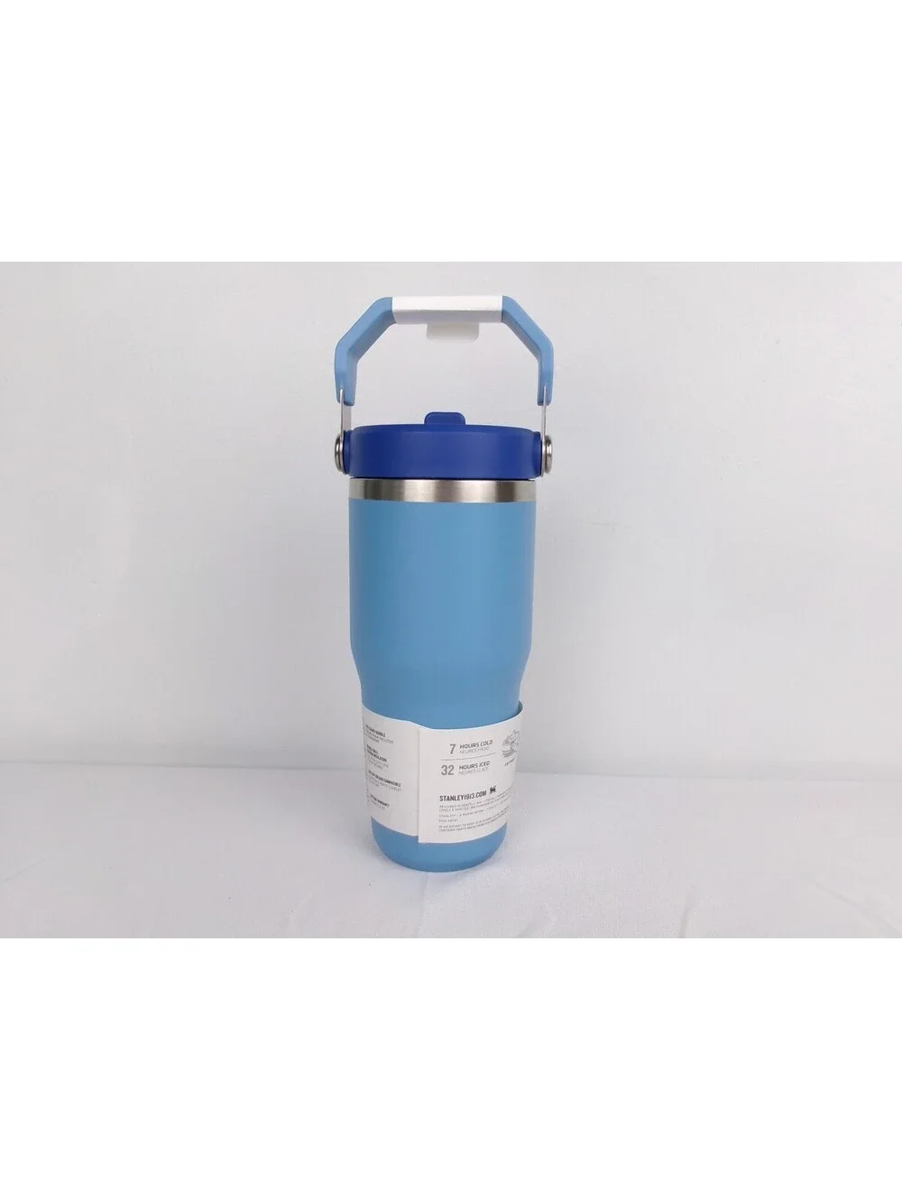 Stanley IceFlow Flip Straw Tumbler 14oz 410mL Blue Stainless Steel NWT